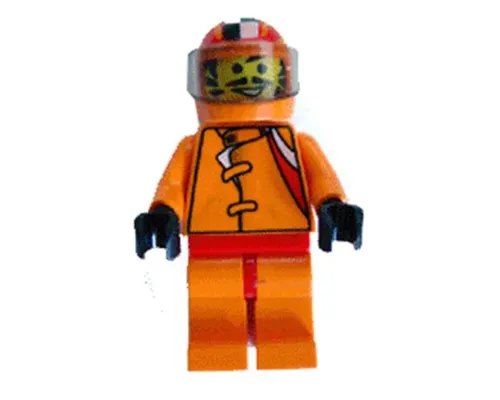 Racer Driver, Car 56, Orange with Orange Checkered Helmet Image