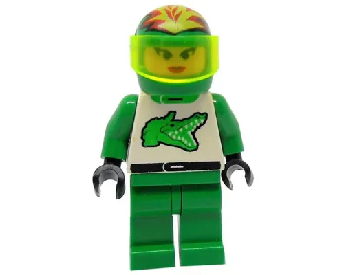 Race - Driver, Green Alligator, Plain Helmet Image