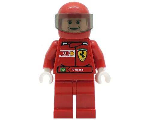 F1 Ferrari - F. Massa with Helmet Red Plain - with Torso Stickers Image