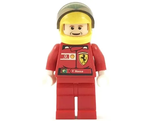 F1 Ferrari - F. Massa with Helmet Yellow Printed - with Torso Stickers Vodafone Shell Image