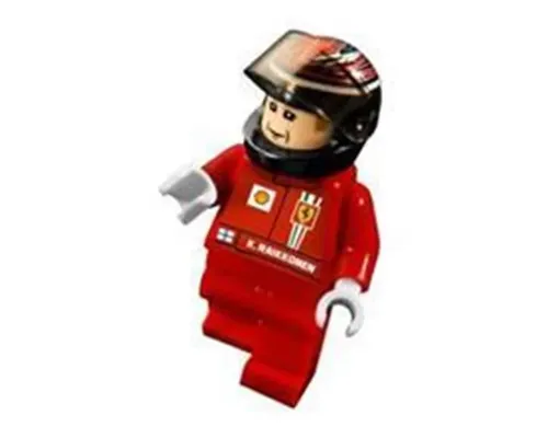 F1 Ferrari - K. Raikkonen with Helmet Black Printed - with Torso Stickers Image