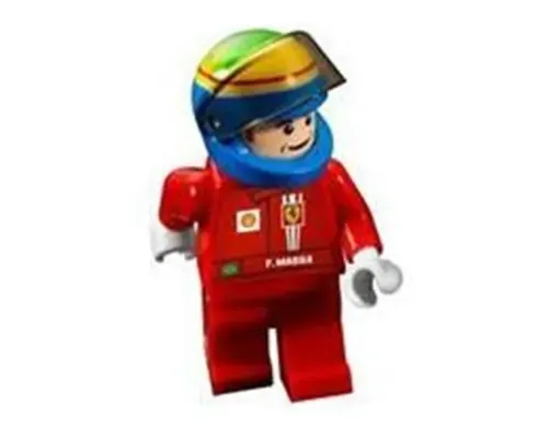 F1 Ferrari - F. Massa with Helmet Blue Printed - with Torso Stickers Image