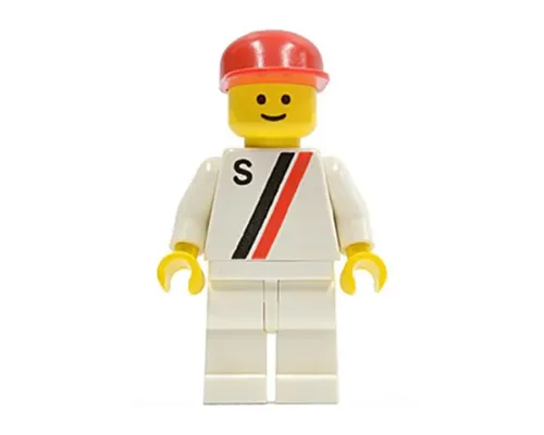 'S' - White with Red / Black Stripe, White Legs, Red Cap Image