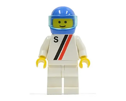 'S' - White with Red / Black Stripe, White Legs, Blue Helmet Image