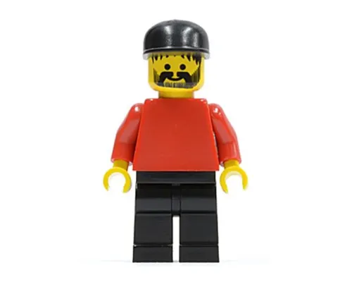 Plain Red Torso with Red Arms, Black Legs, Black Cap Image