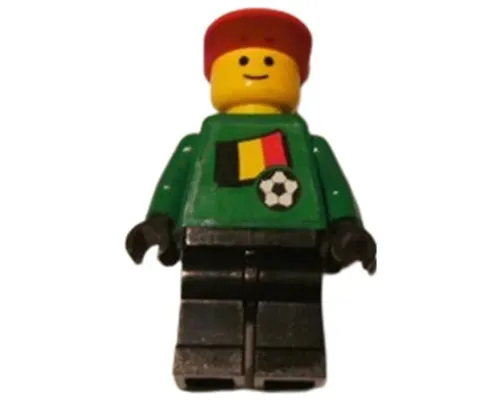 Soccer Player - Belgian Goalie, Belgian Flag Torso Sticker on Front, White Number Sticker on Back (1, 18 or 22, specify number in listing) Image