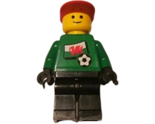 Soccer Player - Welsh Goalie, Welsh Flag Torso Sticker on Front, White Number Sticker on Back (1, 18 or 22, specify number in listing) Image