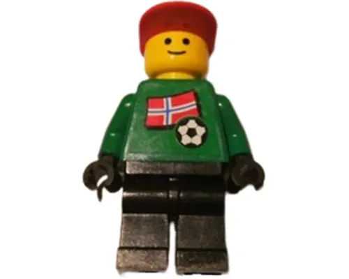 Soccer Player - Norwegian Goalie, Norwegian Flag Torso Sticker on Front, White Number Sticker on Back (1, 18 or 22, specify number in listing) Image