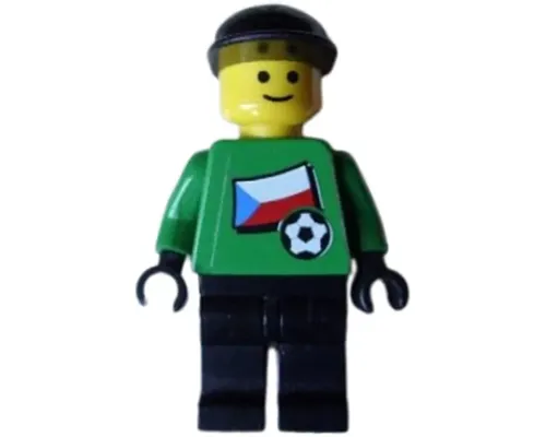 Soccer Player - Czech Goalie, Czech Flag Torso Sticker on Front, White Number Sticker on Back (1, 18 or 22, specify number in listing) Image