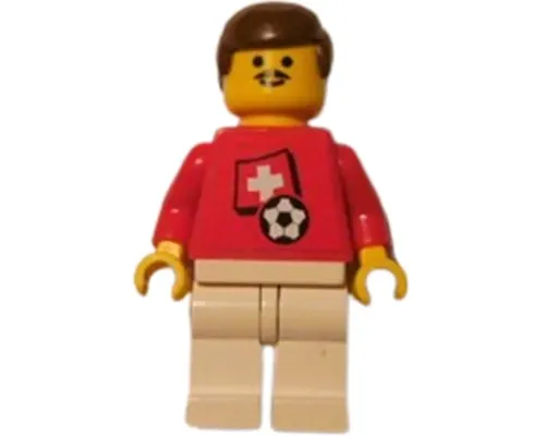 Soccer Player - Swiss Player 1, Swiss Flag Torso Sticker on Front, Black Number Sticker on Back (specify number in listing) Image