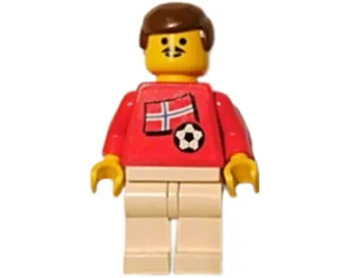 Soccer Player - Norwegian Player 1, Norwegian Flag Torso Sticker on Front, Black Number Sticker on Back (specify number in listing) Image