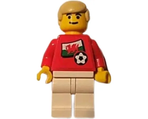 Soccer Player - Welsh Player 2, Welsh Flag Torso Sticker on Front, Black Number Sticker on Back (specify number in listing) Image