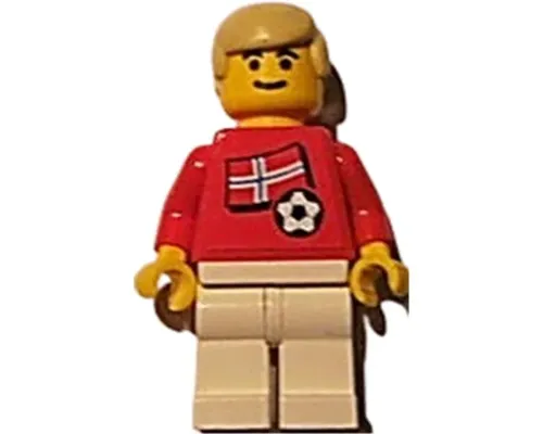 Soccer Player - Norwegian Player 2, Norwegian Flag Torso Sticker on Front, Black Number Sticker on Back (specify number in listing) Image