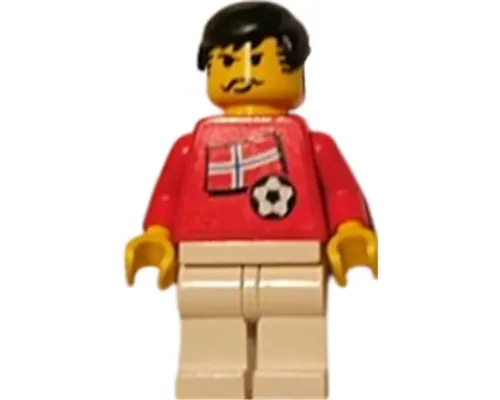 Soccer Player - Norwegian Player 3, Norwegian Flag Torso Sticker on Front, Black Number Sticker on Back (specify number in listing) Image