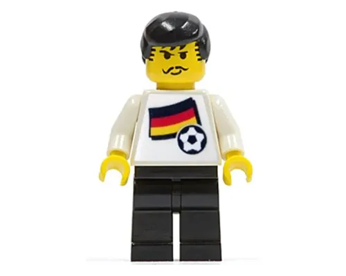 Soccer Player - German Player 3, German Flag Torso Sticker on Front, Black Number Sticker on Back (specify number in listing) Image