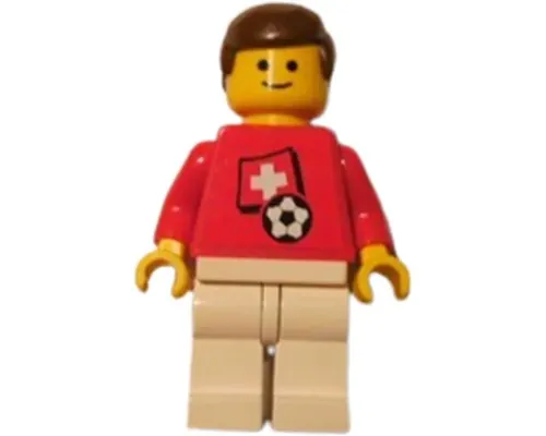 Soccer Player - Swiss Player 4, Swiss Flag Torso Sticker on Front, Black Number Sticker on Back (specify number in listing) Image