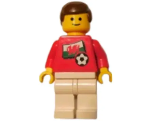 Soccer Player - Welsh Player 4, Welsh Flag Torso Sticker on Front, Black Number Sticker on Back (specify number in listing) Image