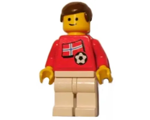 Soccer Player - Norwegian Player 4, Norwegian Flag Torso Sticker on Front, Black Number Sticker on Back (specify number in listing) Image