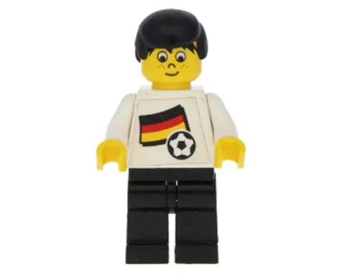 Soccer Player - German Player 5, German Flag Torso Sticker on Front, Black Number Sticker on Back (specify number in listing) Image