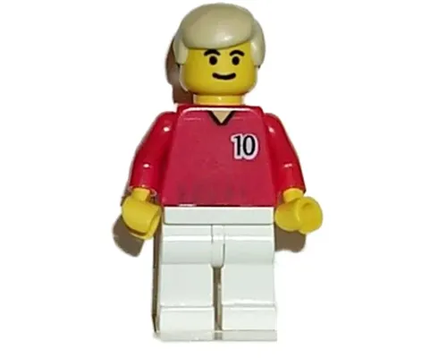 Soccer Player - Red and White Team with Number 10 Image