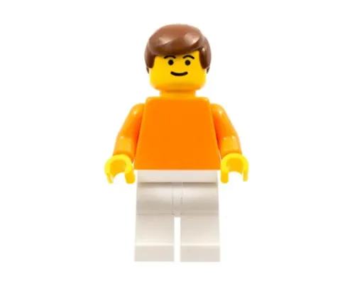 Plain Orange Torso with Orange Arms, White Legs, Brown Male Hair (Dutch National Player) Image