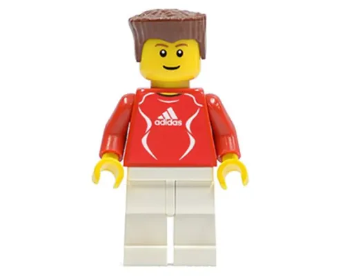 Soccer Player Red - Adidas Logo, Red and White Torso Stickers (#2) Image