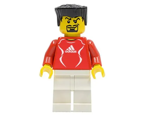 Soccer Player Red - Adidas Logo, Red and White Torso Stickers (#5) Image