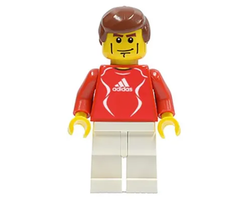 Soccer Player Red - Adidas Logo, Red and White Torso Stickers (#7) Image