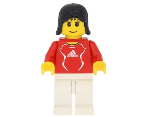 Soccer Player Red - Adidas Logo, Red and White Torso Stickers (#9) Image