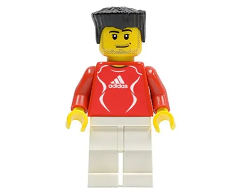 Soccer Player Red - Adidas Logo, Red and White Torso Stickers (#10) Image