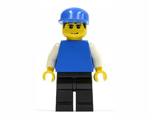 Plain Blue Torso with White Arms, Black Legs, Blue Cap (Soccer Goalie) Image