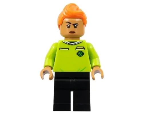 Soccer Referee - Orange Hair, Lime Jersey, Black Legs Image