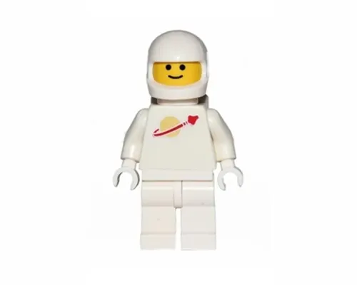 Classic Space - White with Air Tanks and Motorcycle (Standard) Helmet, Logo High on Torso (Second Reissue) Image