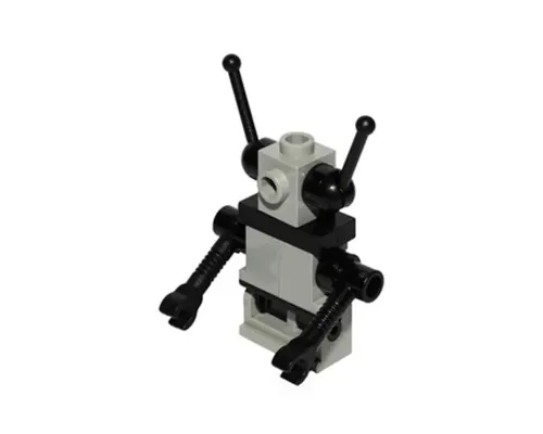 Classic Space Droid - Hinge Base, Light Gray with Black Arms and Antennas Image