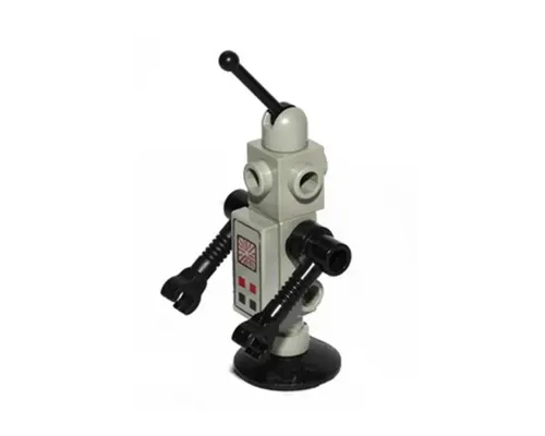 Classic Space Droid - Dish Base, Light Gray and Black with Control Panel Image