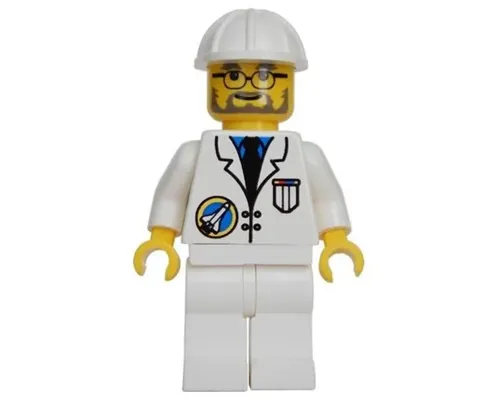 Space Port - Scientist, White Construction Helmet, White Legs Image