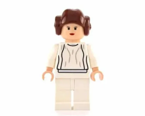 Princess Leia - Light Nougat, White Dress, Small Eyes, Smooth Hair Image