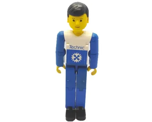 Technic Figure Blue Legs, White Top with Blue Technic Logo, Blue Arms Image