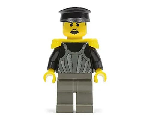 Time Twisters - Dark Gray Armor with Silver Stripes and Rivets, Yellow Epaulettes (Professor Millennium / Commodore Schmidt) Image