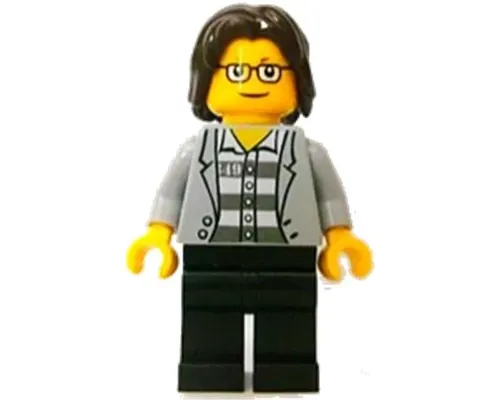 LEGO Brand Store Male, Jail Prisoner Jacket over Prison Stripes (no specific back printing) {Leeds} Image