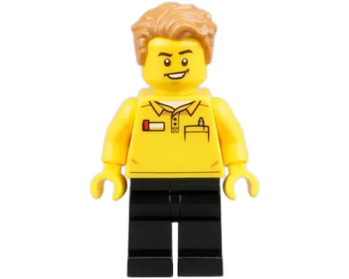 LEGO Brand Store Employee, Hair Swept Left Tousled Image