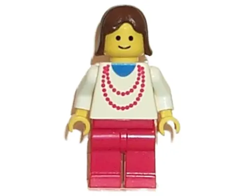 Necklace Red - Red Legs, Brown Female Hair Image