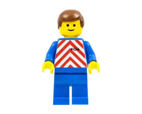 Red & White Stripes - Blue Legs, Brown Male Hair Image