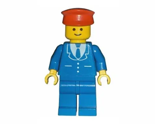 Suit with 3 Buttons Blue - Blue Legs, Red Hat Image