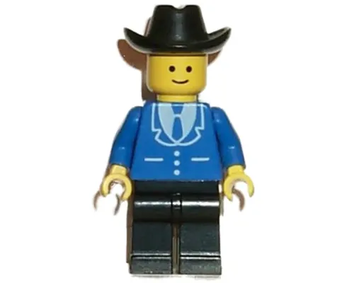 Suit with 3 Buttons Blue - Black Legs, Black Cowboy Hat Image