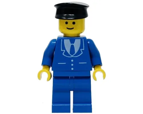 Suit with 3 Buttons Blue - Blue Legs, Black Hat Image