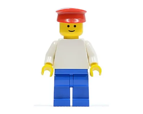 Plain White Torso with White Arms, Blue Legs, Red Hat Image