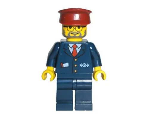 Dark Blue Suit with Train Logo, Dark Blue Legs, Dark Red Hat - Conductor Image