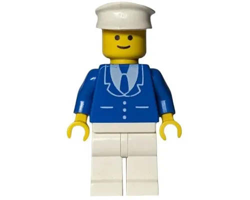 Suit with 3 Buttons Blue - White Legs, White Hat Image