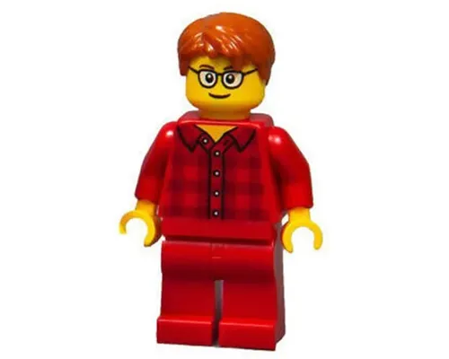 Ludo Red - Male, Red Plaid Flannel Shirt, Red Legs, Dark Orange Hair, Glasses Image